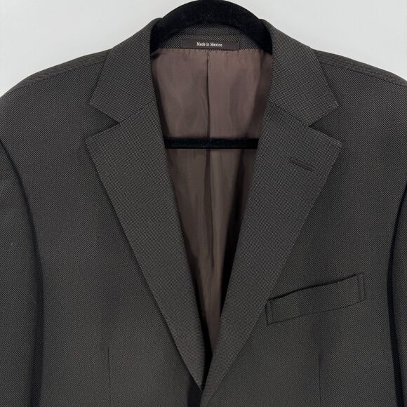 Z ZEGNA Dark Brown Gray 2 Button City Blazer Size 42R - Picture 3 of 12